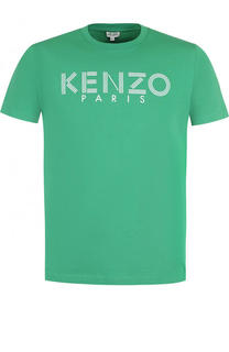 Хлопковая футболка с логотипом бренда Kenzo
