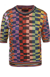 Вязаный топ с круглым вырезом и коротким рукавом Missoni