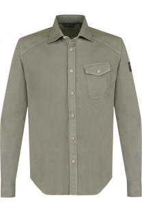 Хлопковая рубашка с накладным карманом Belstaff