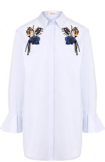Хлопковая блуза свободного кроя с контрастной отделкой Dorothee Schumacher