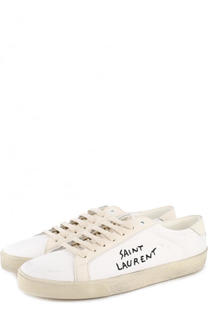 Текстильные кеды Court Classic с логотипом бренда Saint Laurent