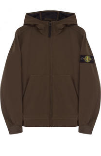 Ветровка с капюшоном и накладными карманами Stone Island