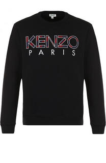 Хлопковый свитшот с логотипом бренда Kenzo