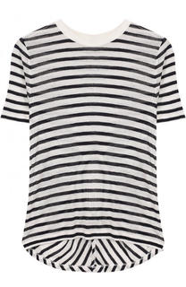 Футболка в контрастную полоску с круглым вырезом T by Alexander Wang