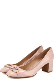 Лаковые туфли V Rivet на устойчивом каблуке Valentino