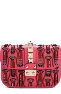 Сумка Glam Lock small с вышивкой Valentino