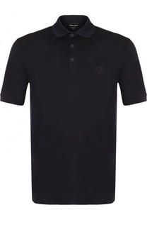 Хлопковое поло с короткими рукавами Giorgio Armani