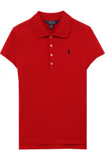 Хлопковое поло с логотипом бренда Polo Ralph Lauren