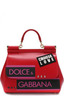 Сумка Sicily medium с аппликациями Dolce &amp; Gabbana