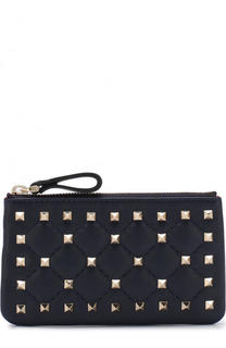 Кожаный футляр для ключей Rockstud на молнии Valentino