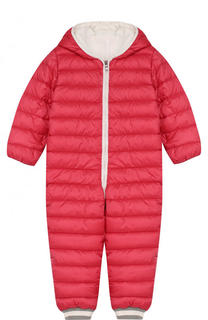 Пуховой комбинезон с капюшоном Moncler Enfant