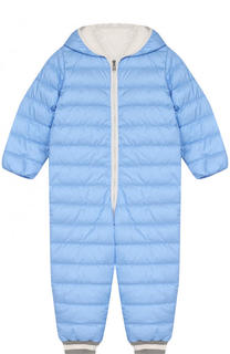Пуховой комбинезон с капюшоном Moncler Enfant
