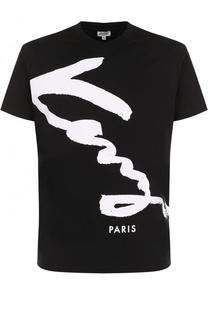 Хлопковая футболка с логотипом бренда Kenzo