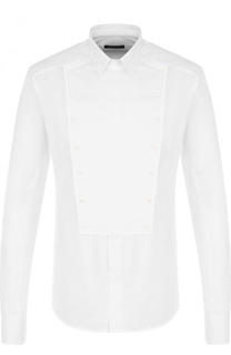 Хлопковая сорочка с воротником кент Balmain