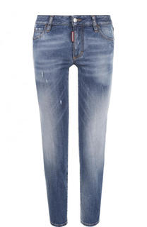 Укороченные джинсы с потертостями Dsquared2