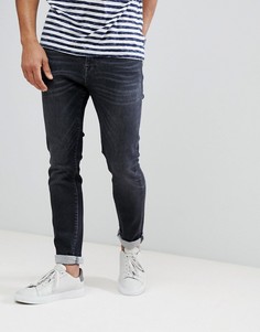 Эластичные зауженные джинсы Selected Homme - Черный