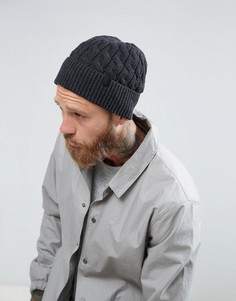 Серая шапка-бини Selected Homme - Серый
