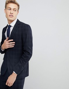 Пиджак скинни в клетку Moss London - Темно-синий