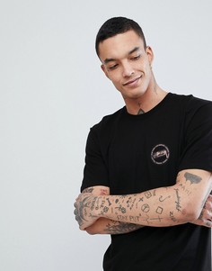 Черная футболка с принтом на спине Stussy - Черный