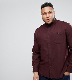 Бордовая рубашка с добавлением шерсти ASOS PLUS - Красный