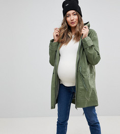 Летняя парка с трикотажной подкладкой ASOS MATERNITY - Зеленый