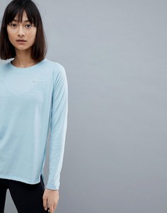 Синий лонгслив Nike Running Breathe Tailwind - Синий