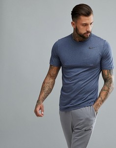Синяя футболка Nike Training Breathe Hyper Dry 832835-016 - Серый