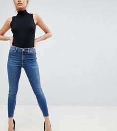Синие джинсы скинни с завышенной талией ASOS PETITE RIDLEY - Синий