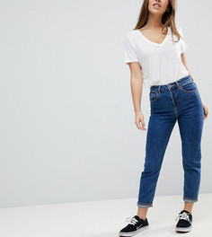 Синие джинсы слим в винтажном стиле с завышенной талией ASOS PETITE FARLEIGH - Синий