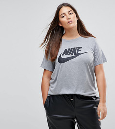 Серая футболка с логотипом Nike Plus - Серый