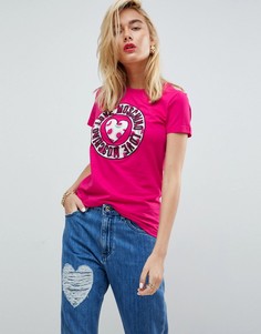 Футболка с логотипом Love Moschino - Розовый