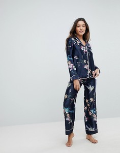 Пижамные штаны с принтом в восточном стиле B By Ted Baker - Синий