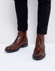 Кожаные ботинки-броги Jack &amp; Jones - Черный