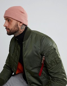 Розовая фактурная шапка-бини ASOS - Розовый