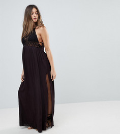 Пляжное платье макси с ажурной вставкой ASOS Maternity Premium - Черный