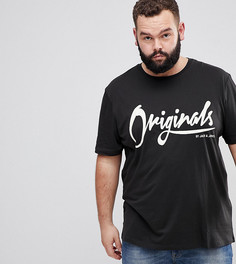 Футболка с принтом Jack &amp; Jones Originals PLUS - Черный