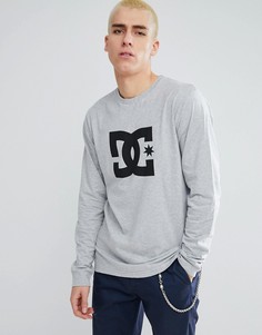 Серый лонгслив с логотипом DC Shoes - Серый