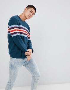 Джемпер в стиле колор блок ASOS - Темно-синий