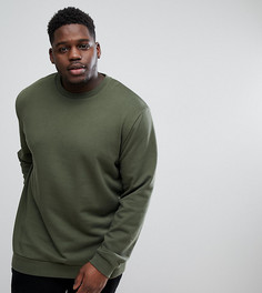 Длинный зеленый свитшот ASOS PLUS - Зеленый