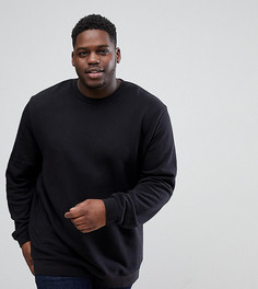 Черный длинный свитшот ASOS PLUS - Черный