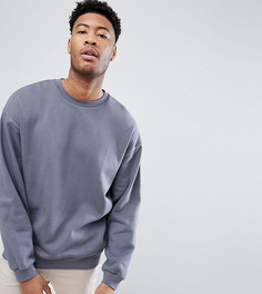 Серый выбеленный oversize-свитшот ASOS TALL - Серый
