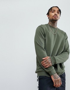 Длинный зеленый свитшот ASOS - Зеленый