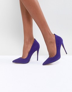Фиолетовые замшевые туфли с острым носком ALDO - Синий