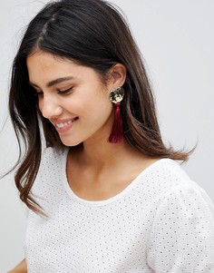 Серьги ограниченной серии с подвесками-кисточками - Красный Asos