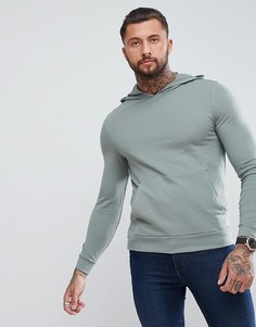 Зеленый худи облегающего кроя ASOS - Зеленый