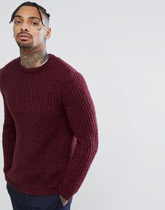 Бордовый джемпер в рубчик ASOS - Красный