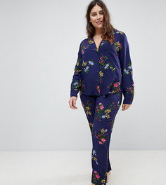 Пижамный комплект с цветочным принтом ASOS CURVE - Мульти