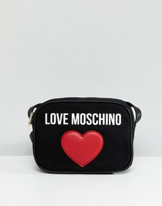 Парусиновая сумка для фотоаппарата Love Moschino - Черный