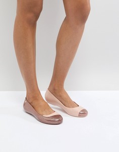 Туфли на плоской подошве с блестками Vivienne Westwood For Melissa - Розовый