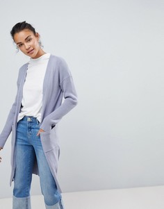 Свободный кардиган с рукавами в рубчик Fashion Union - Синий